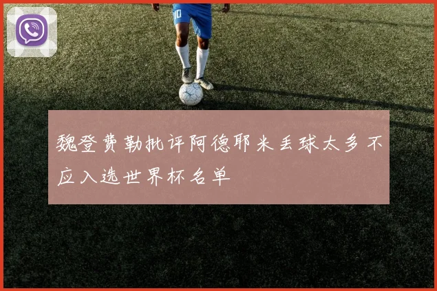 魏登费勒批评阿德耶米丢球太多不应入选世界杯名单